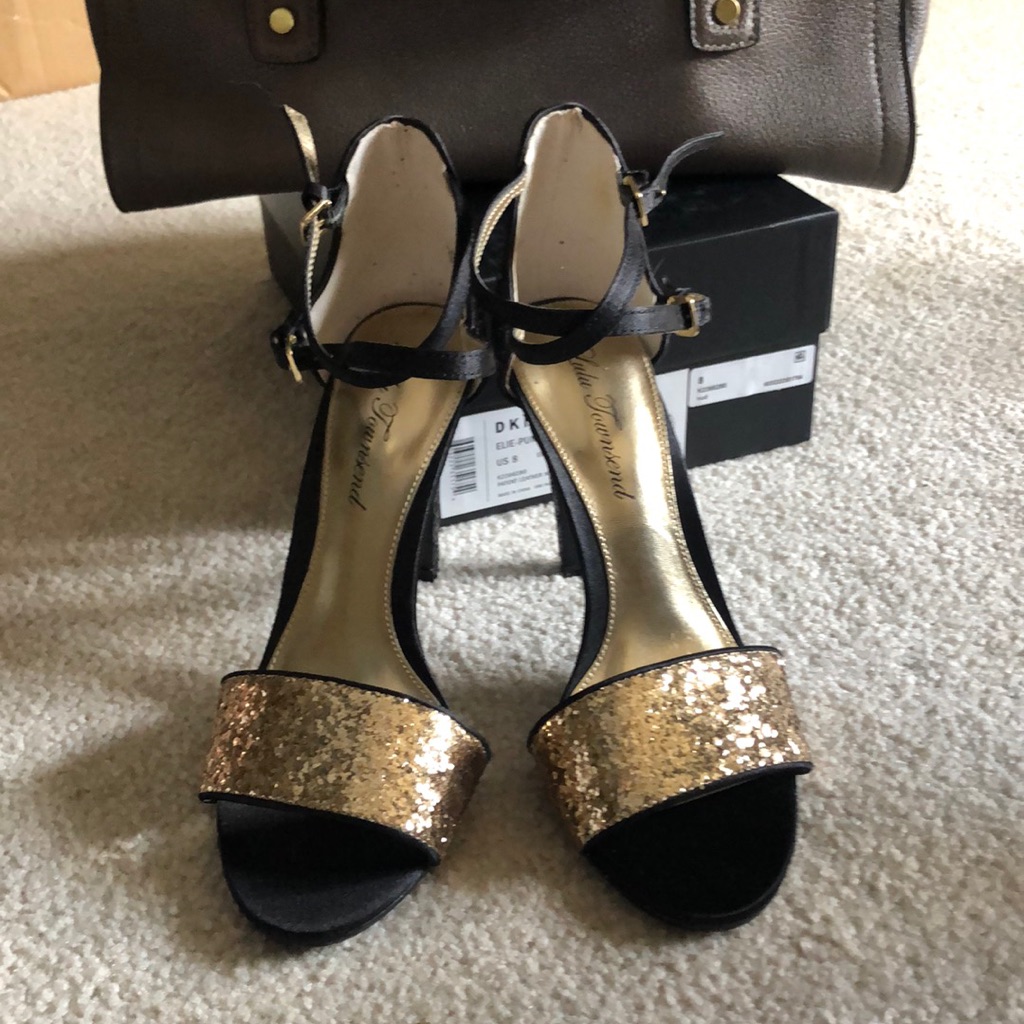 Glitter Wrap Sandal Heels